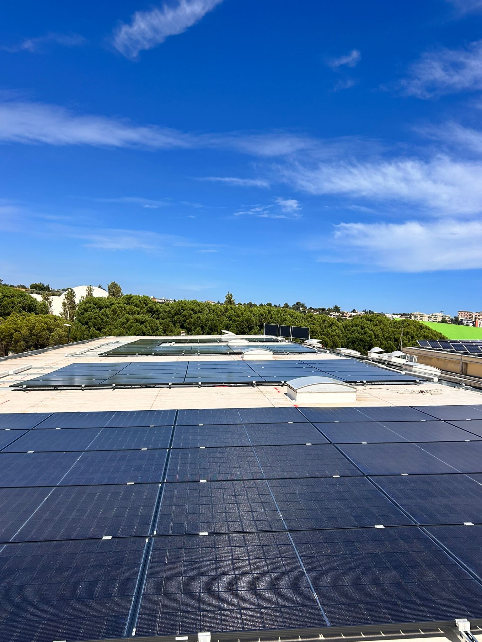 L'impianto fotovoltaico dell'azienda Napoletano Confezioni a Putignano